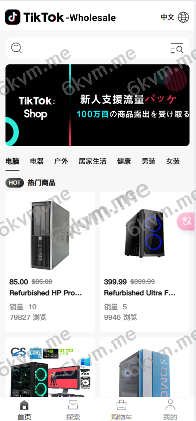 全开源前端vue多语言跨境商城源码/多语言tiktok商城/内置客服/内嵌tiktok/非常稳定