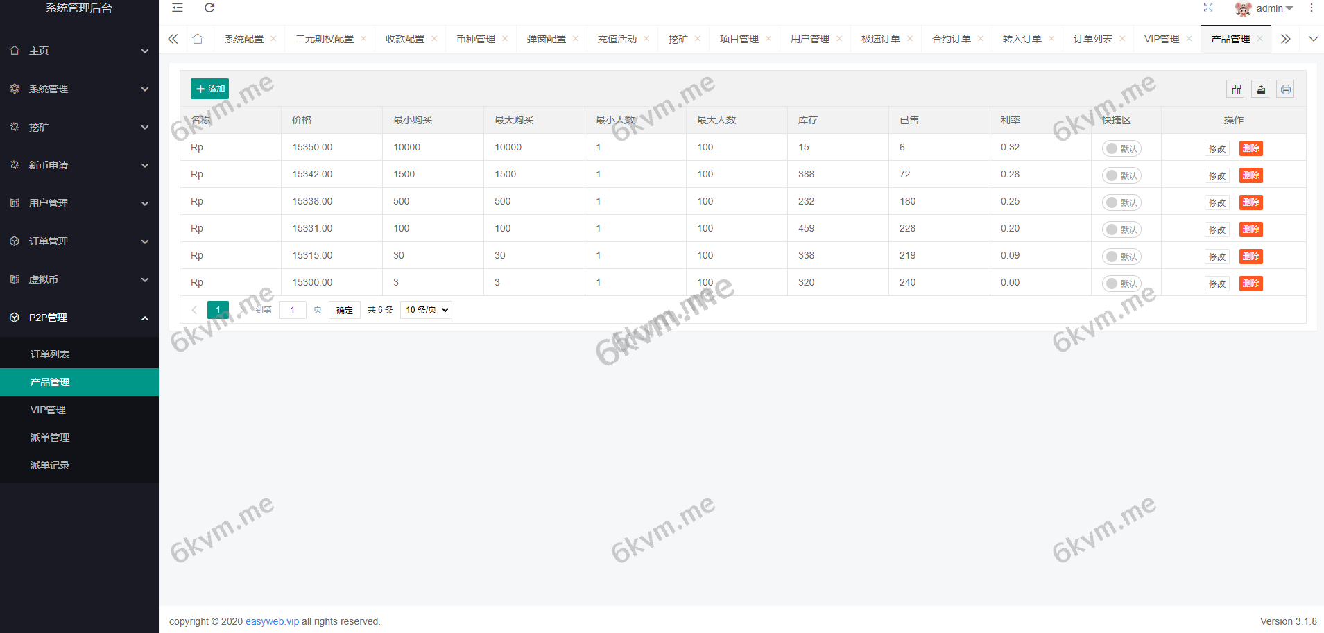 新版多语言交易所系统/秒合约币币交易/P2P理财派单抢单