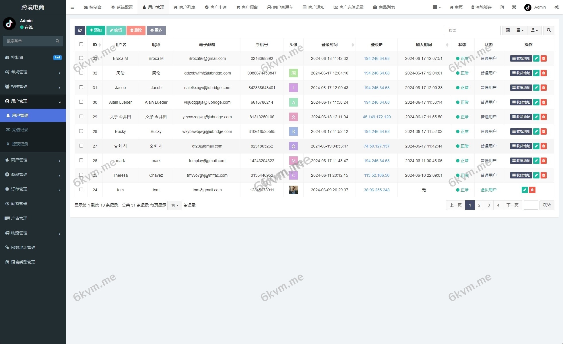 新版本Tiktok跨境商城系统/多语言tiktok商城/内置客服/内嵌tiktok/非常流畅开源