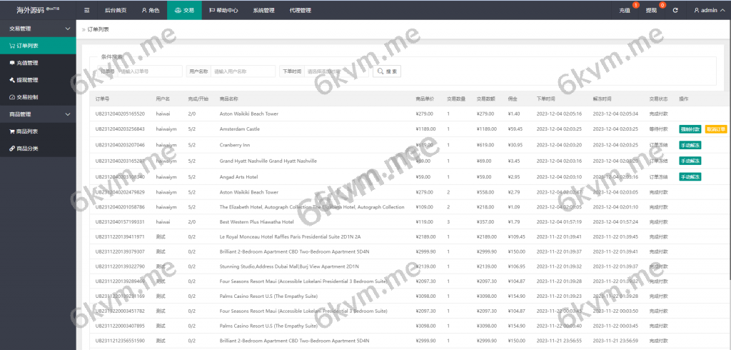 商业运营版本2025全新源码新版多语言 海外酒店抢单刷单系统 订单自动匹配系统 连单卡单刷单