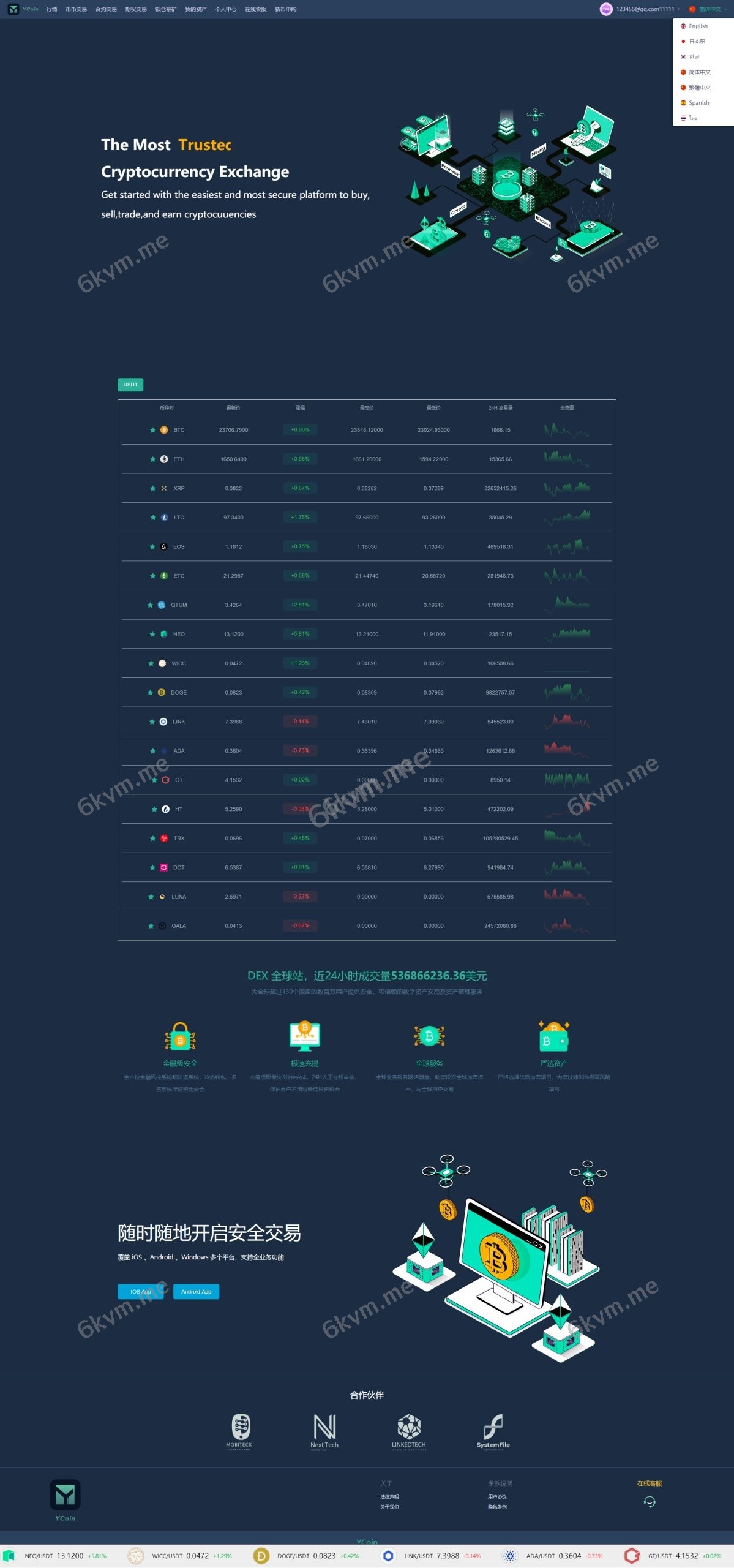 独家二开多语言交易所源码/含vue源码/申购/币币交易/合约交易/期权交易/锁仓挖矿/内附搭建教程