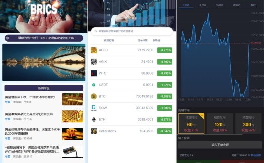 全新UI多语言微盘秒合约优化修复版/虚拟货币交易/余利宝理财