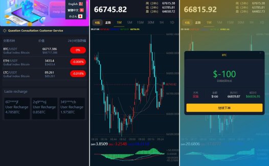 海外多语言微盘/修复k线行情/微盘伪交易所/虚拟货币交易
